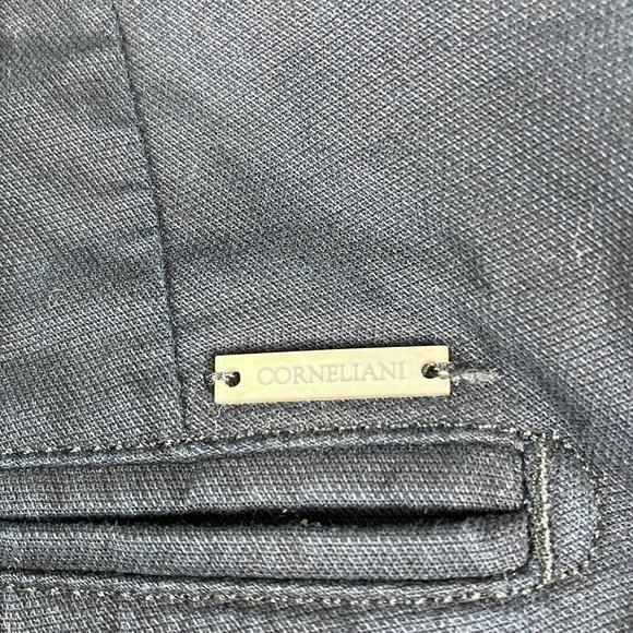 Corneliani Dress Pants Men's Size 52 Navy Slim Cotton Fit Formal Tailored Wash - Picture 10 of 12